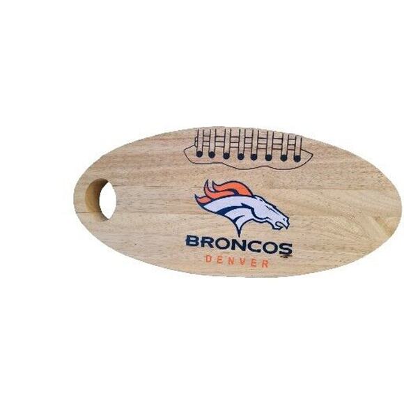 NFL Denver Broncos Bamboo Engraved Cutting Serving Board 3 A Day Promo - Picture 1 of 5